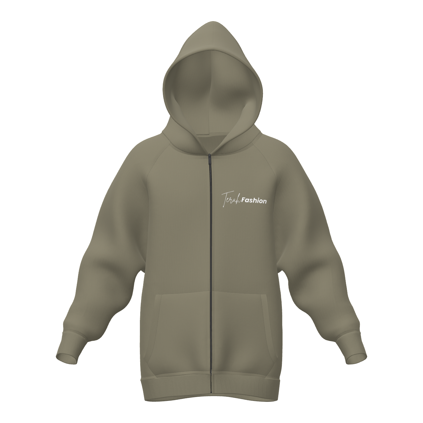 Luxury Full-Zip Hoodie - Camel